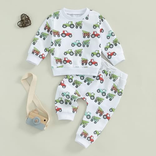 Christmas Trick or Treat 2-Piece Toddler Outfits Fun Tree Truck Themes