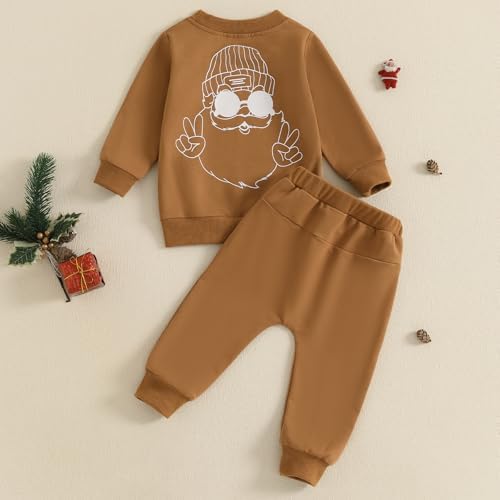 AUJUBUY Toddler Baby Boys Christmas Fall Winter Outfit Set