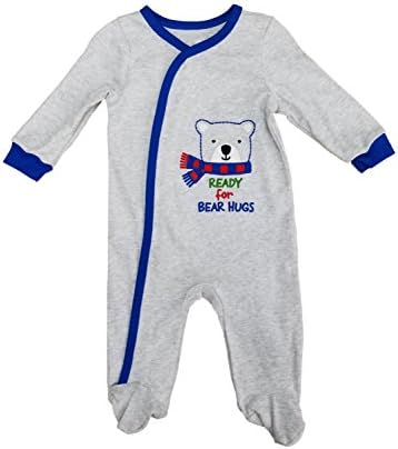 Infant Boys Heather Gray Ready For Bear Hugs Sleep Play Pajama Sleeper