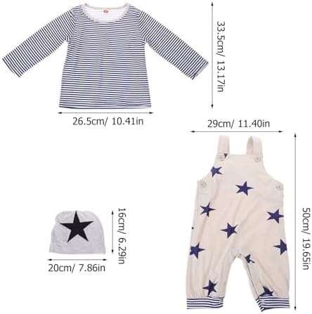 Callaron 4th of July Star Striped Romper Set for Boys
