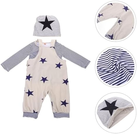 Callaron 4th of July Star Striped Romper Set for Boys