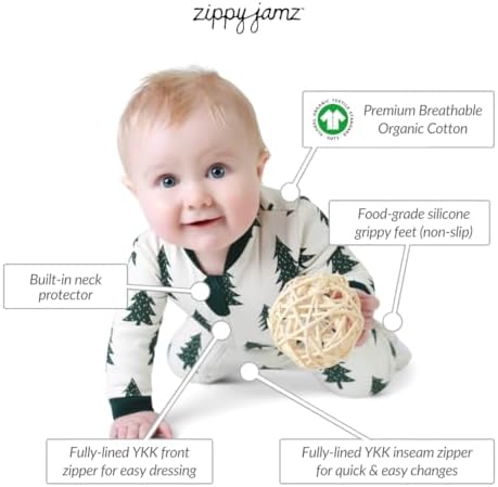 ZippyJamz Organic Sleep Pajamas for Babies