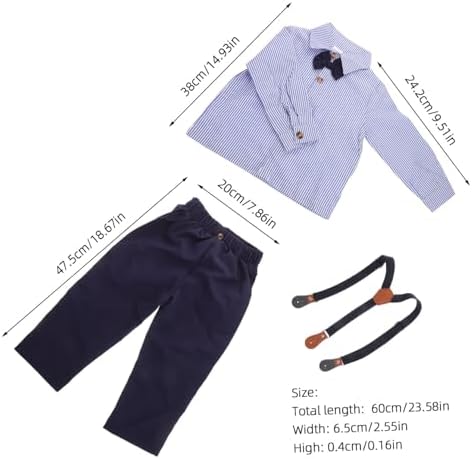 Ipetboom Boys British gentleman outfit set Comfortable shirt pants for boys