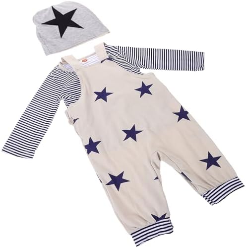 Callaron 4th of July Star Striped Romper Set for Boys