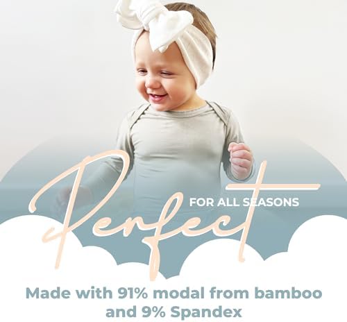 Nyte Nyte Baby - Cozy Long Sleeved Baby Pajamas with Adjustable Felt Mitten Cuffs