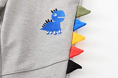 Moonker Tie-Dye Cartoon Dinosaur Printed Winter Baby Trousers