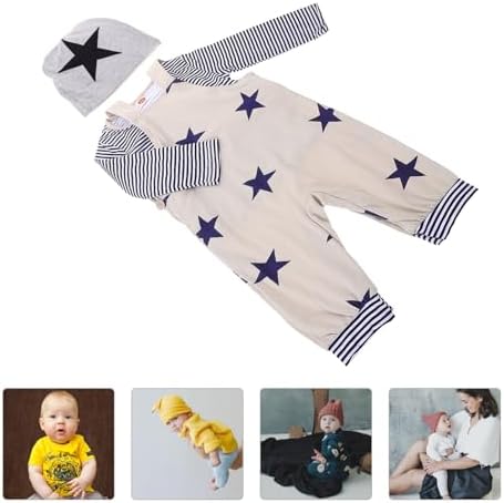 Callaron 4th of July Star Striped Romper Set for Boys
