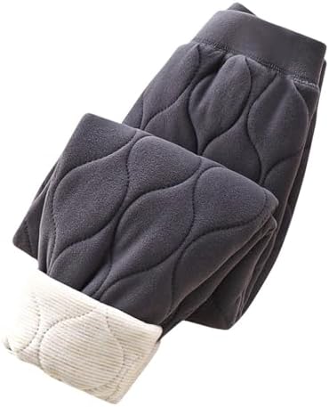 Little Boys Girls Velvet Three-Layer Thickening Pants Elastic Waist Winter Warm Pants