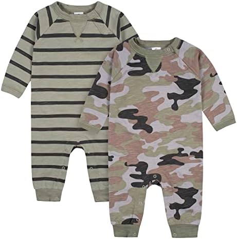 Gerber boys 2-pack long leg romper quick-change growing sizes