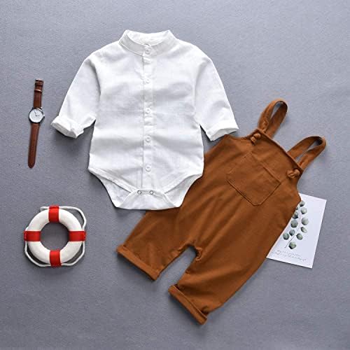 Unutiylo Baby Boys Overalls Set