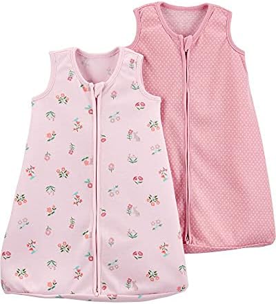 Carters Unisex Baby 2-Pack Sleepbags Soft Cotton Easy Change Safe