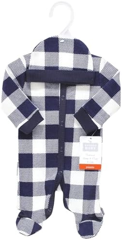 Hudson Baby Unisex Thermal Sleep Play Cap Navy Plaid