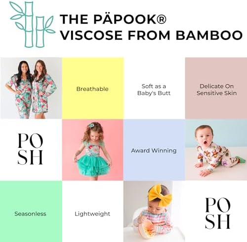 Posh Peanut Baby romper with snap closure bamboo viscose