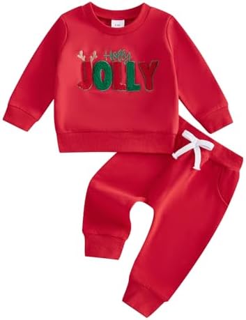 Toddler Girl Boy Christmas Outfits Set