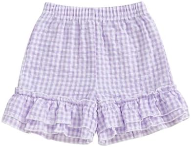 Gingham Shorts for Kids Casual Diaper-Ready Summer