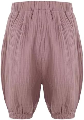 Runqhui Cotton Linen Shorts for Kids