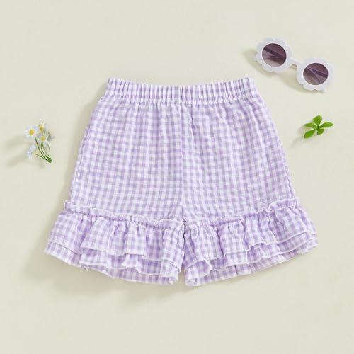 Gingham Shorts for Kids Casual Diaper-Ready Summer