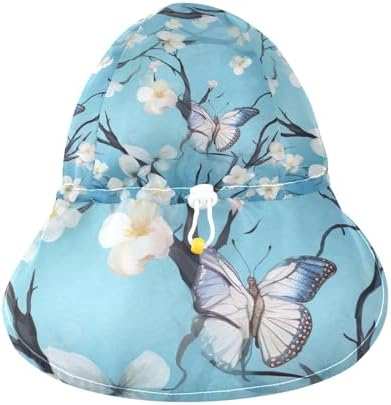 J JOYSAY - Blue Butterflies Toddler Sun Hat UPF50