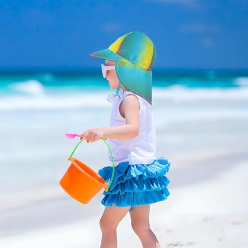 Adjustable Pink Gradient Toddler Sun Hat