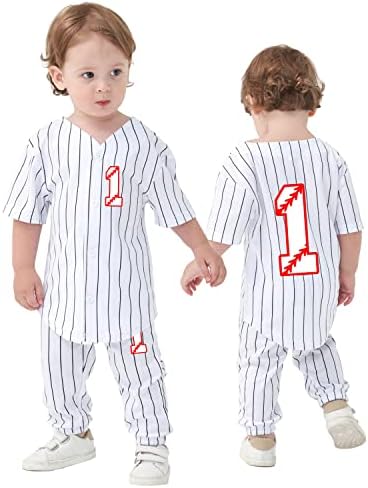 Happy Birthday to Little Baseball Stars - 1-4 Year Toddler Shirts Pants Set
