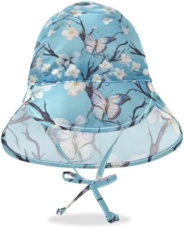 J JOYSAY - Blue Butterflies Toddler Sun Hat UPF50