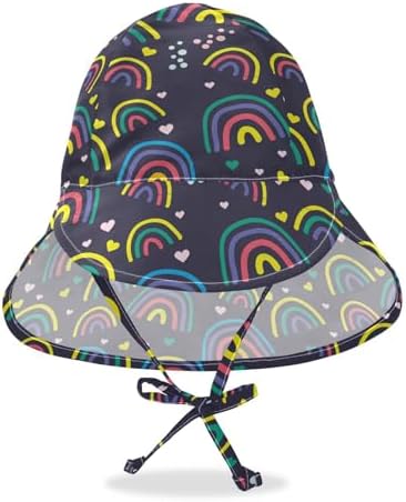 Seamless Pattern Rainbow Baby Beach Hats Toddler Boy