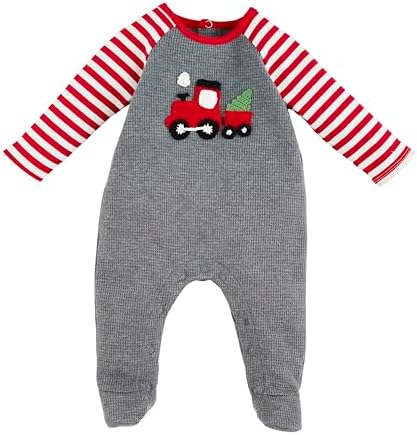 Baby Boys Cottoncrew Sleepers with Crocheted Train Cozy Soft Perfect for Nighttime
