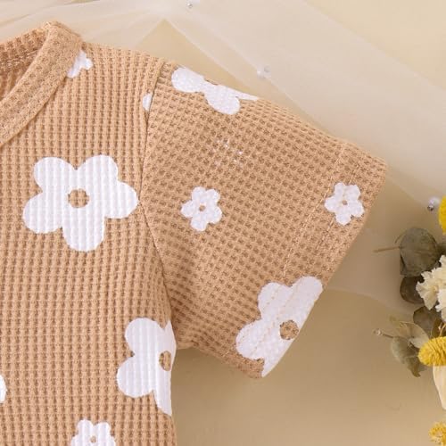 Cozy Floral Waffles for Little Ones 2-Piece Toddler Summer Set