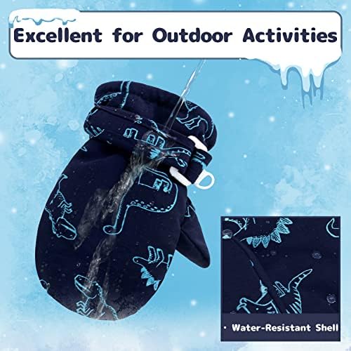 Olreco Toddler Waterproof Mittens Gloves - Warm Durable and Waterproof for Winter