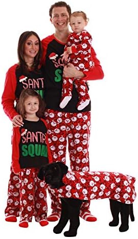 FollowMe Christmas Jammies Santas Squad Pajamas for Family Couples