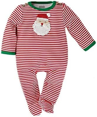 Mud Pie Crochet Santa Sleepers Red