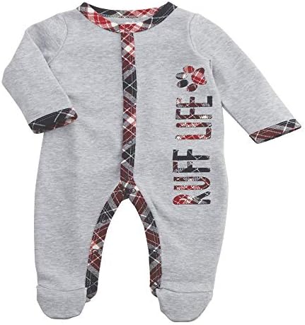 Mud Pie Ruff Life Pawprint Cotton Maternity Sleepwear for 3-Month-Olds
