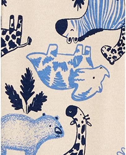 Carters Baby Boys 1 Piece Footed Sleepers Beautiful Blue Animals 3 Months