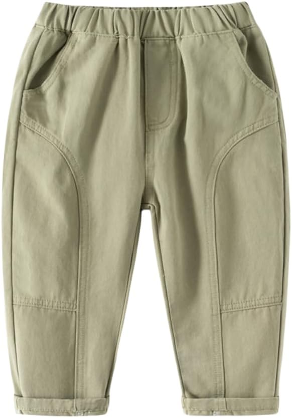 Elastic Jogger Pants - Soft Solid Bottoms for Toddlers