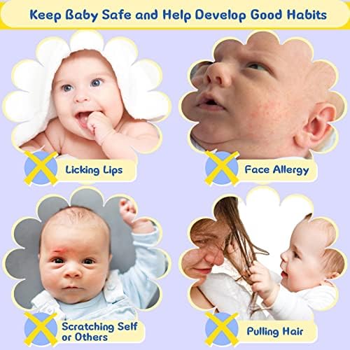 6-Pair Anti-Scratch Cotton Gloves for Newborns