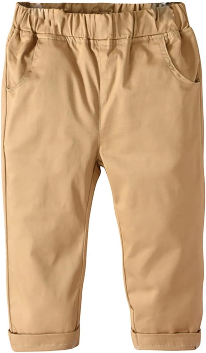 QinCiao Toddler Boys Chino Cargo Jogger Pants