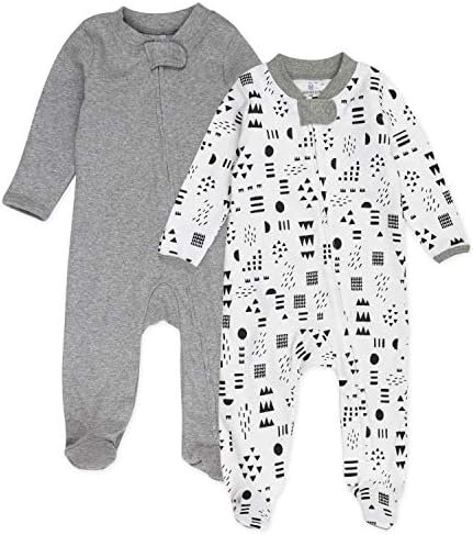Honest Baby Boys 2-Pack Sleep Play Footed Pajamas Sleepsuit