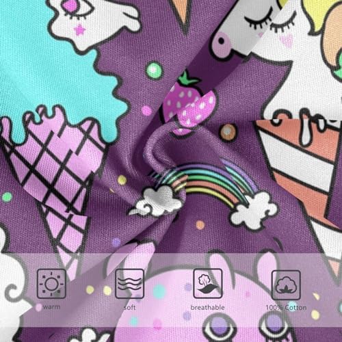 KLL Purple Unicorn Cute Animal Briefs for Boys