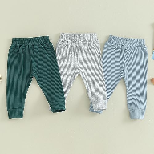 Biayxms infant boys 3-pack jogger pants drawstring