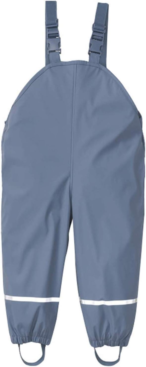 Adjustable suspenders rain pants for toddlers lightweight mud and weatherproof kids clothes