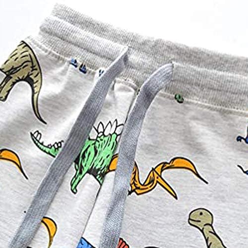 Soft Dinosaur Print Baby Boy Pants Elastic Jogger