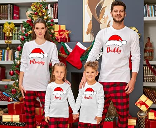 Custom Matching Christmas Santa Red Hat Pajamas for Family