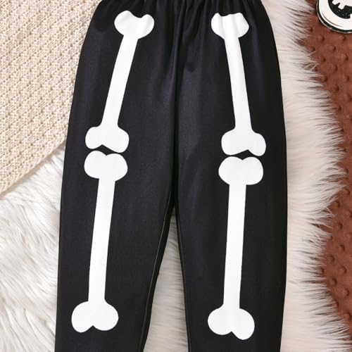 PENNSOY Little Baby Skeleton Print Halloween Outfit Set