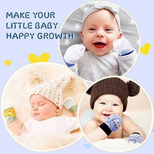 6-Pair Anti-Scratch Cotton Gloves for Newborns