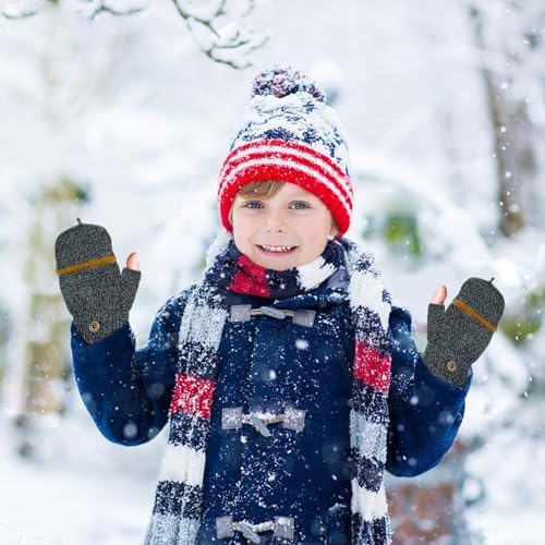 Kids Winter Gloves Mitten Set for Boy Girl