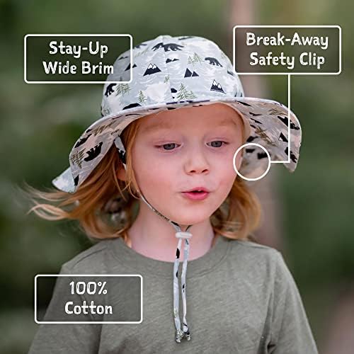 Adjustable Cotton Floppy Sun Hat for Boys - 50 UPF Protection
