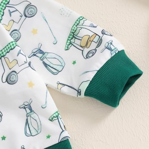 Newborn Baby Boy Golf Outfit Set - Soft Solid Cotton and Polyester