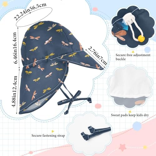 KLL Unisex Baby UV Protection Hat Large Brim