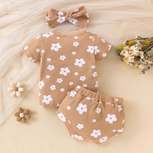 Cozy Floral Waffles for Little Ones 2-Piece Toddler Summer Set