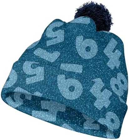 Pwnixequ Knitted Winter Beanie with Poms for Toddler Boys and Girls Collection